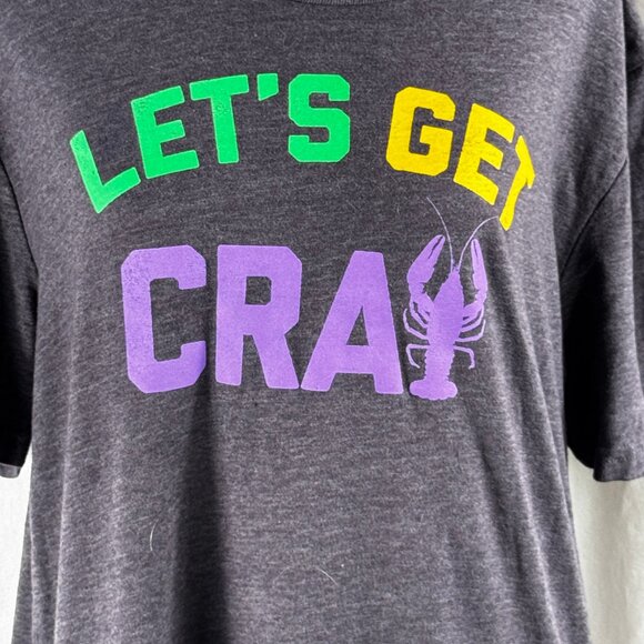 Like new! Unisex Tipsy Elves Let's Get Cray Mardi Gras Short Sleeve T-Sh… - Picture 4 of 7